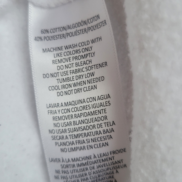 Calvin Klein White Hoodie with Black Logo - Picture 8 of 9